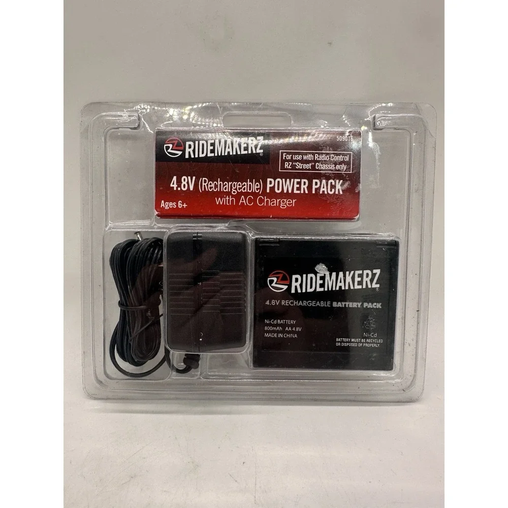 RideMakerz 4.8V Rechargeable Power Pack AC Charger RC RZ Street Chassis